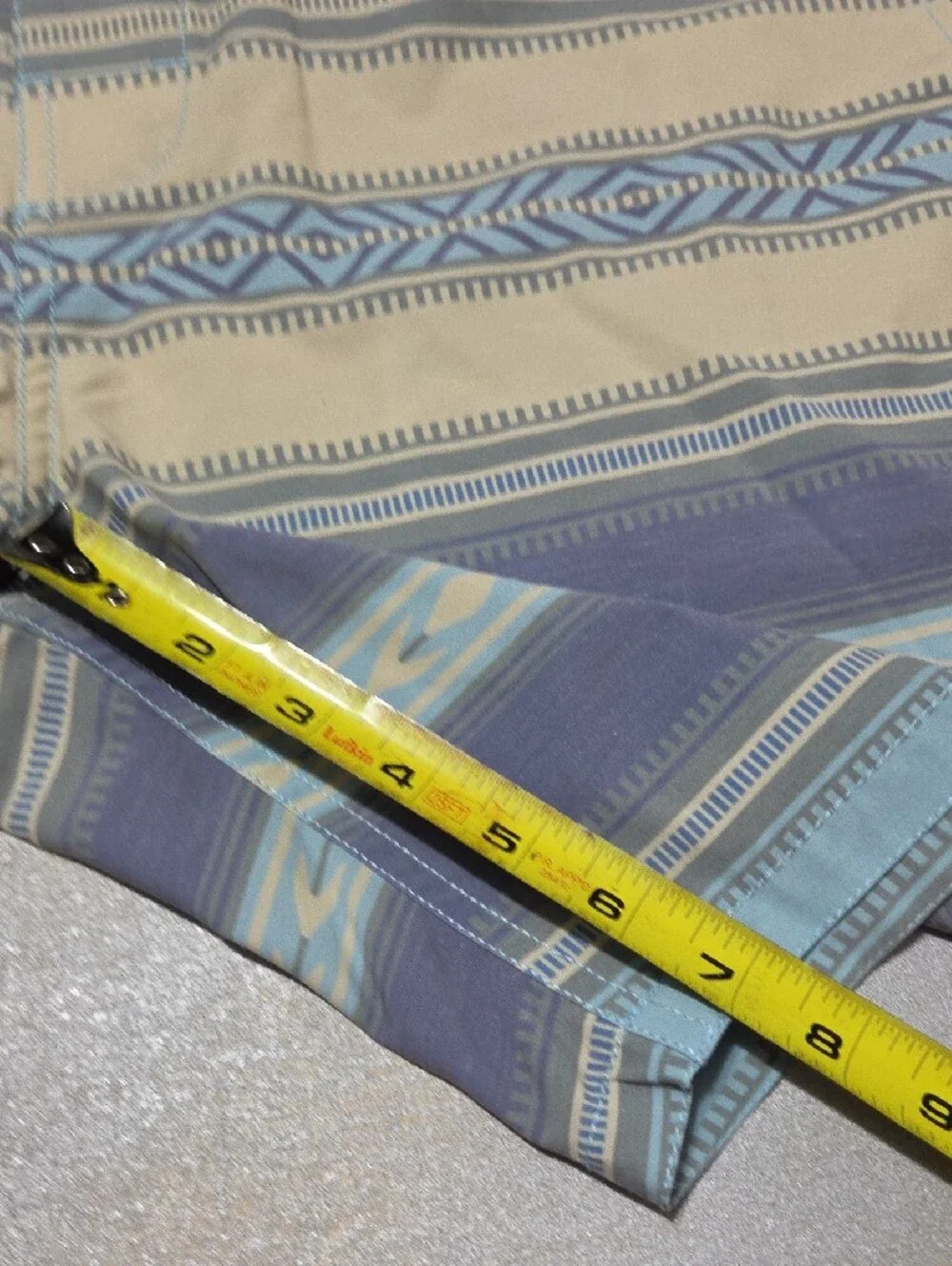 Faherty Blue and Cream Striped Men’s Swim Board Shorts Size 34.nwots.